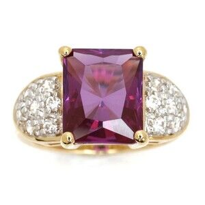Hollywood Collection Alexandrite CZ Ring Size 6.25 | Norma Shearer Style